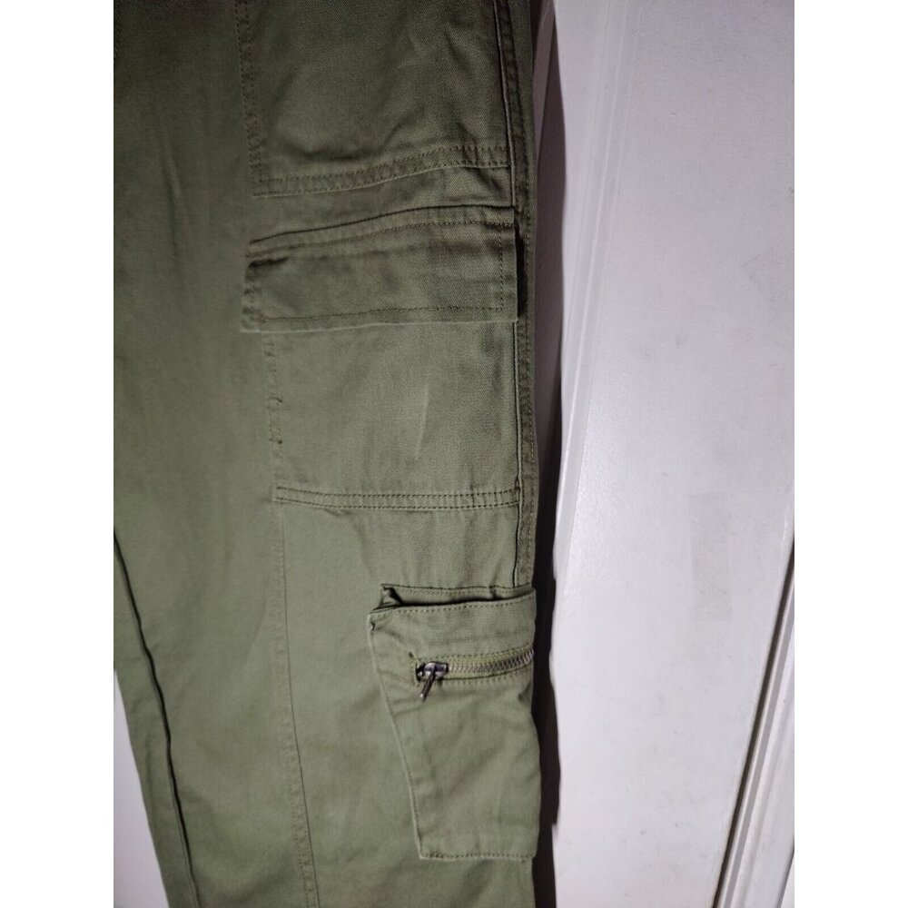 Cali 1850 Juniors Olive‎ Green Cargo Zippered-Pocket Straight Leg Pants 9 NWOT - Picture 5 of 9